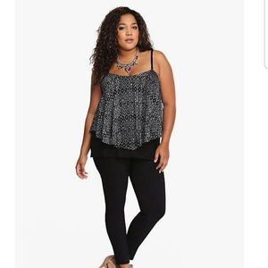 Torrid Ikat Skull Double Layer Cami Size 4